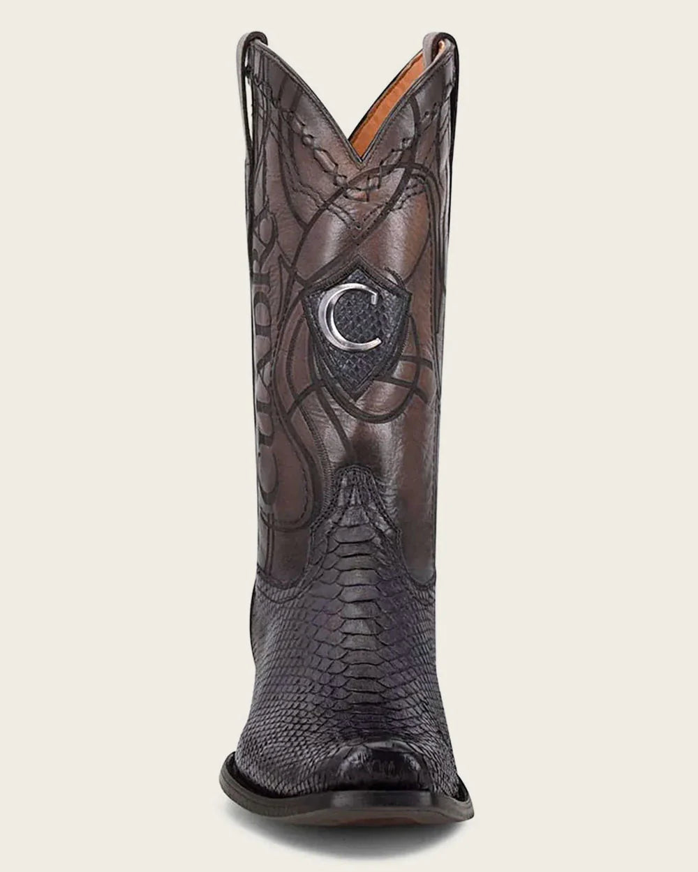 Bota exótica negra Cuadra Python