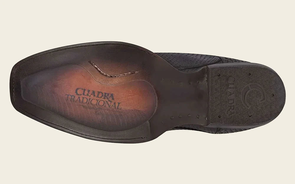Bota exótica negra Cuadra Python