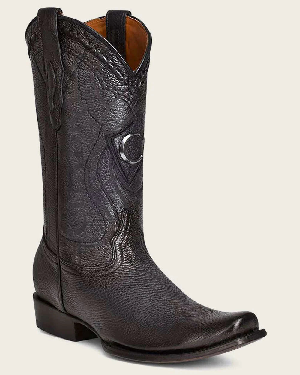 Bota de ciervo negra occidental Cuadra