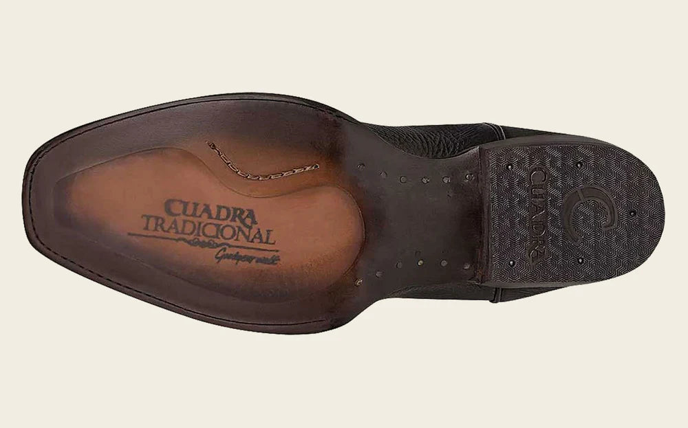 Bota de ciervo negra occidental Cuadra