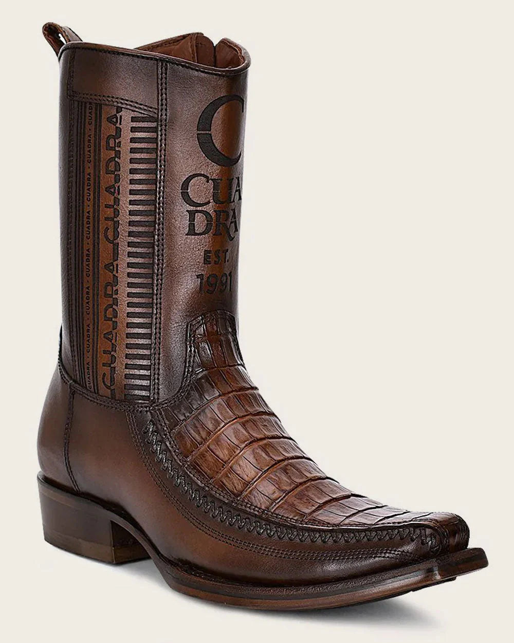 Cuadra Engraved Brown Fuscus Western Boots