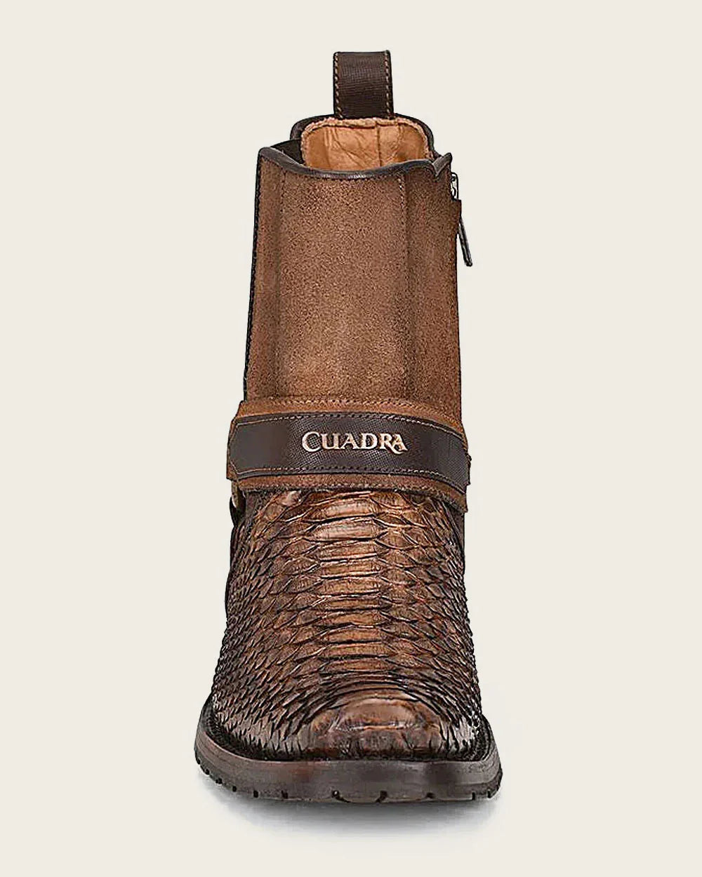 Cuadra Urban Brown Python Leather Ankle Boot