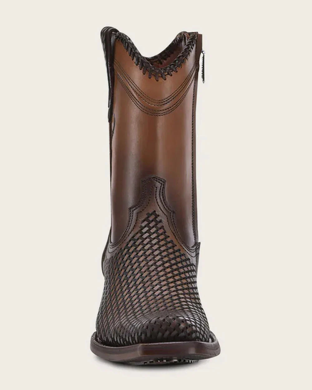 Bota urbana casual color miel de piel bovina Cuadra