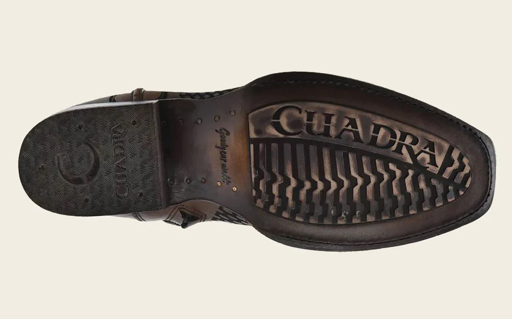 Bota urbana casual color miel de piel bovina Cuadra