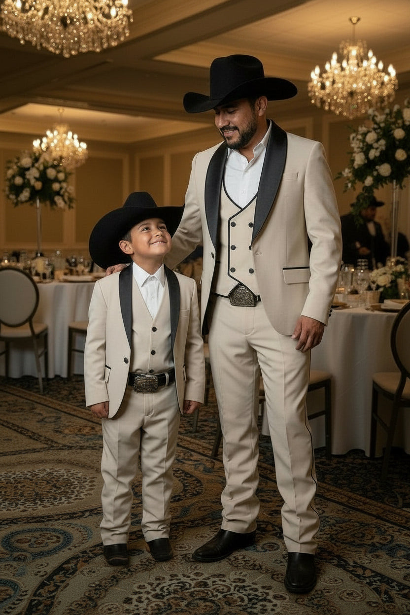 Kids Luxury Suit Tan / Champagne Beige (SB Collection)
