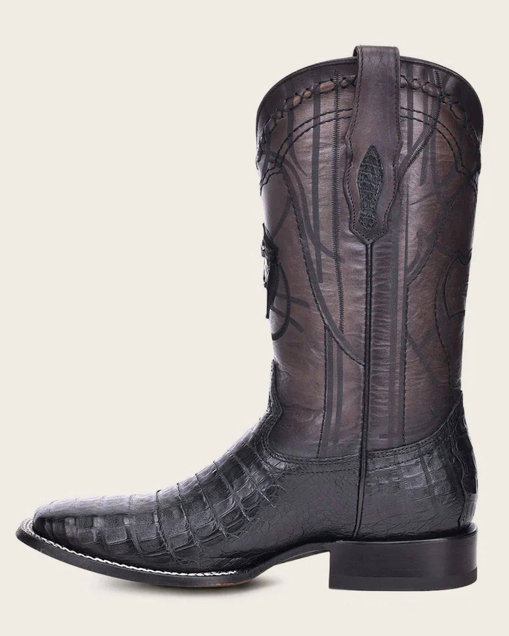 Bota Western Ultra Exótica Negra Cuadra