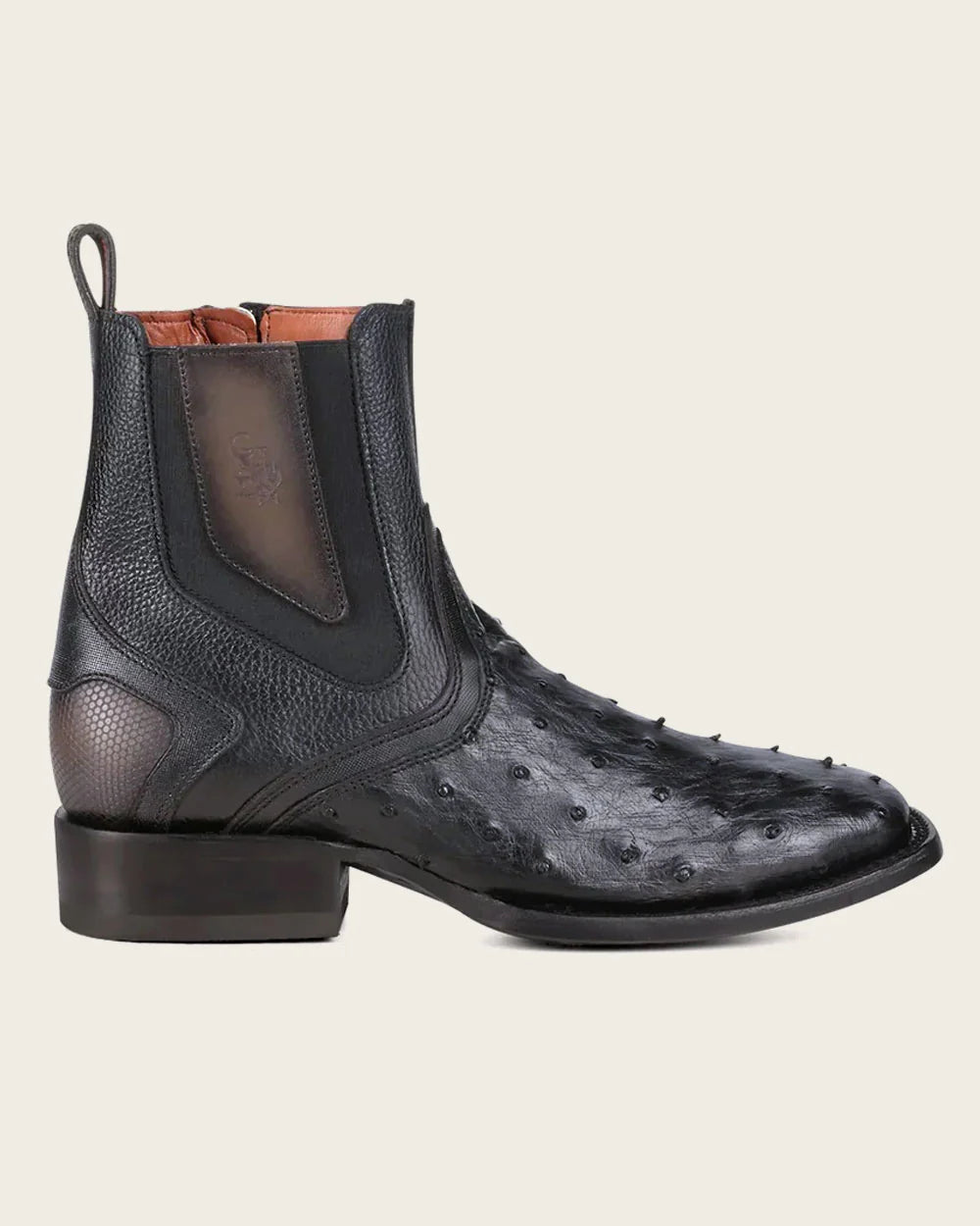 CUADRA Urban black ostrich boot
