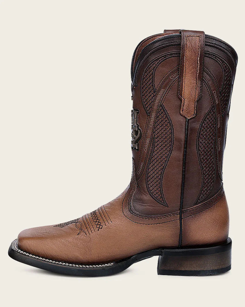 Cuadra Handcrafted Honey Ostrich Rodeo Cowboy Boots-CU863