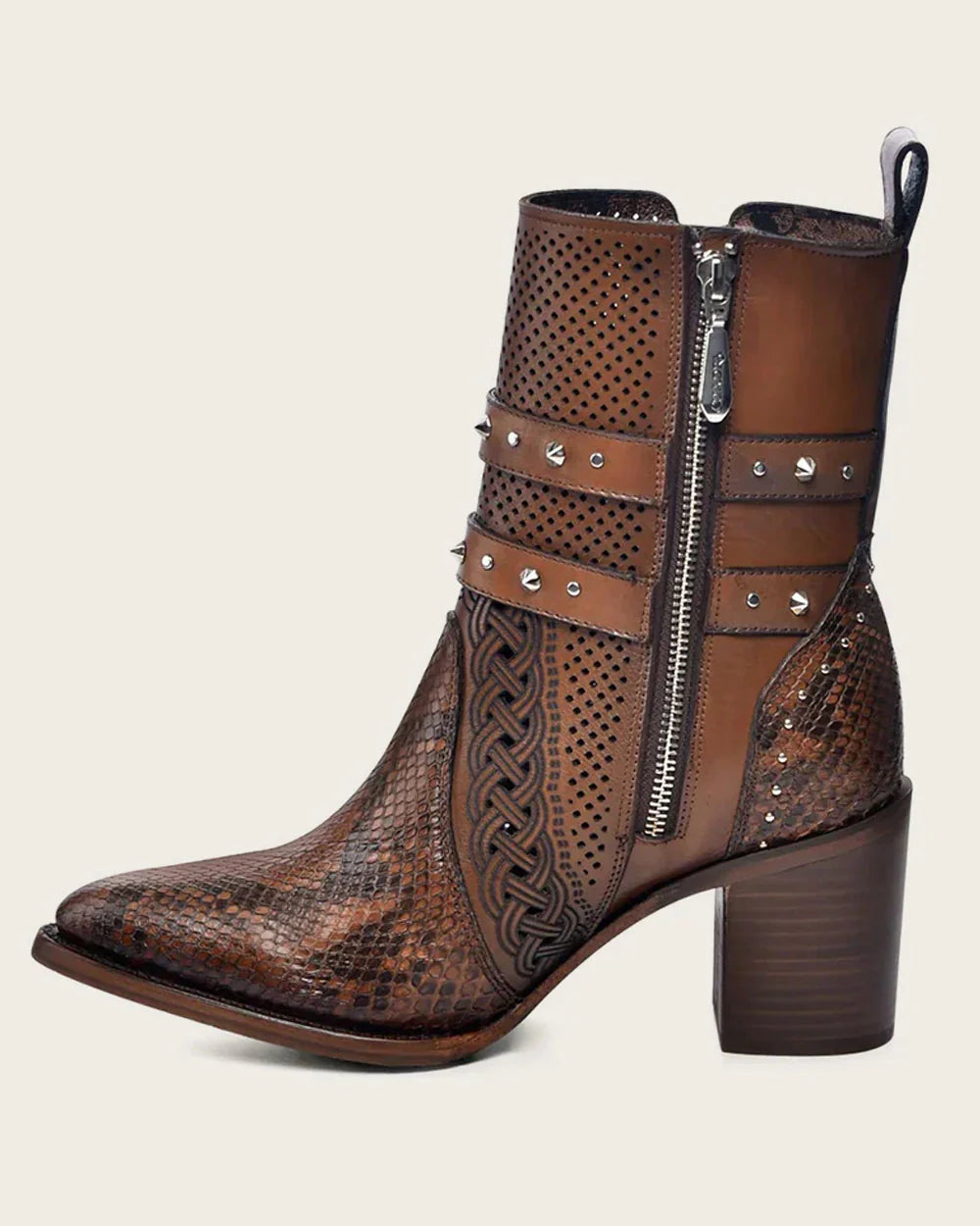 Cuadra Ankle Honey Python Bootie