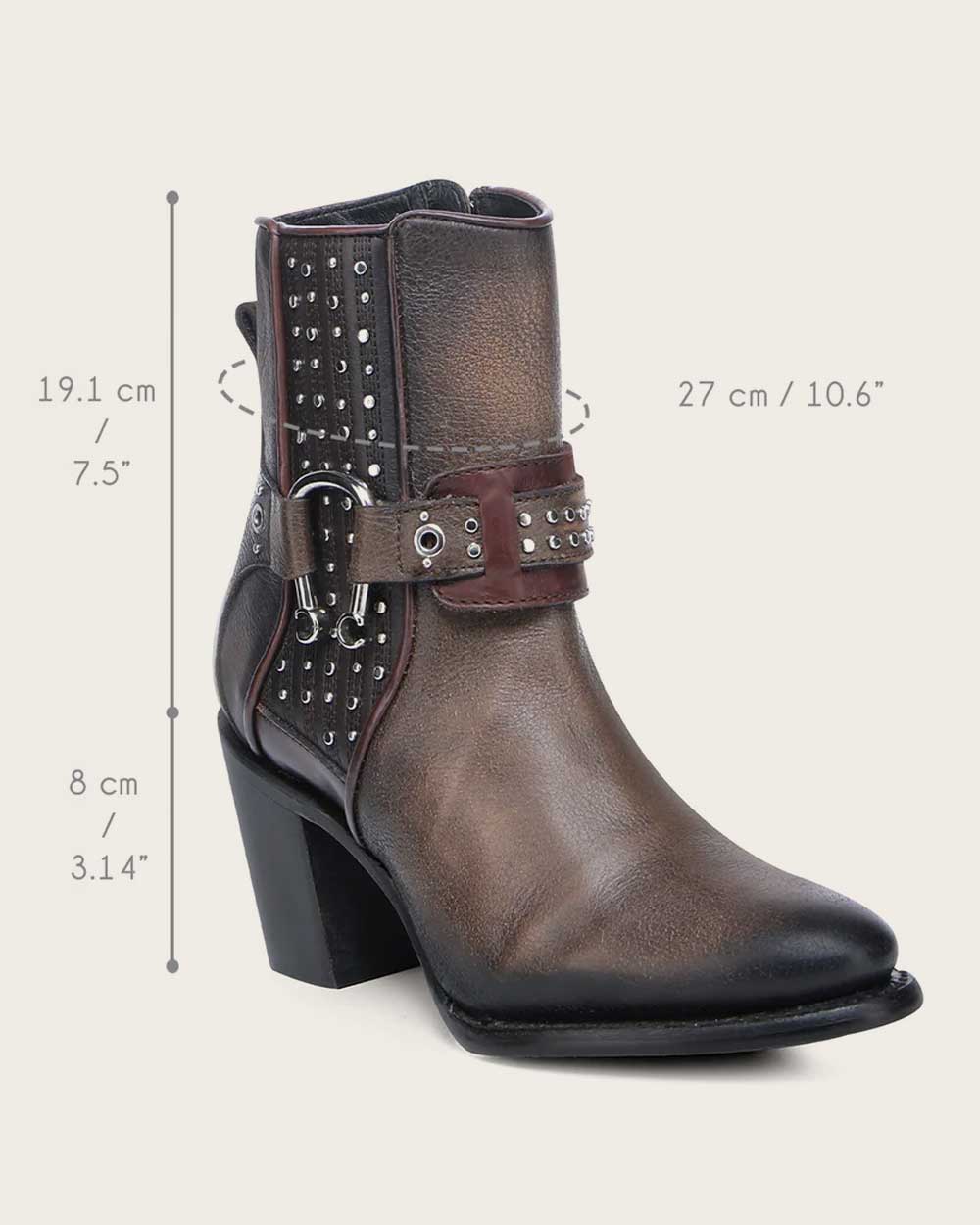 Cuadra Western style honey brown Bootie