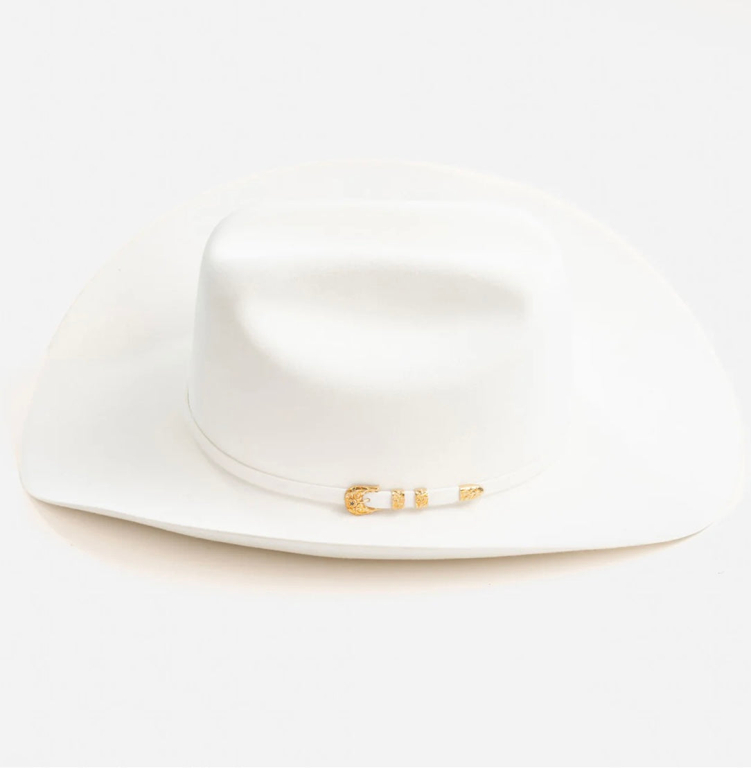 Larry Mahan 6x in White Fur Felt Western Hat