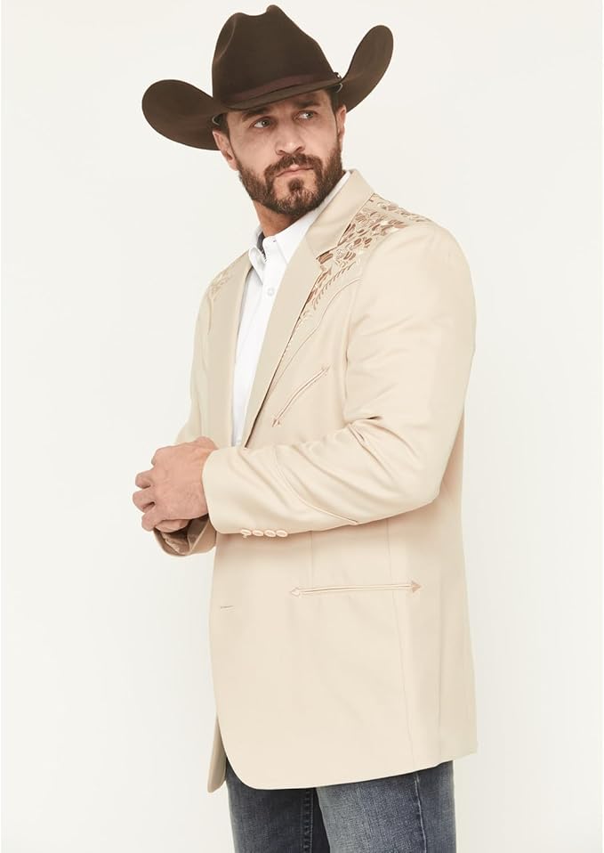 Men's Floral Embroidered Sportcoat