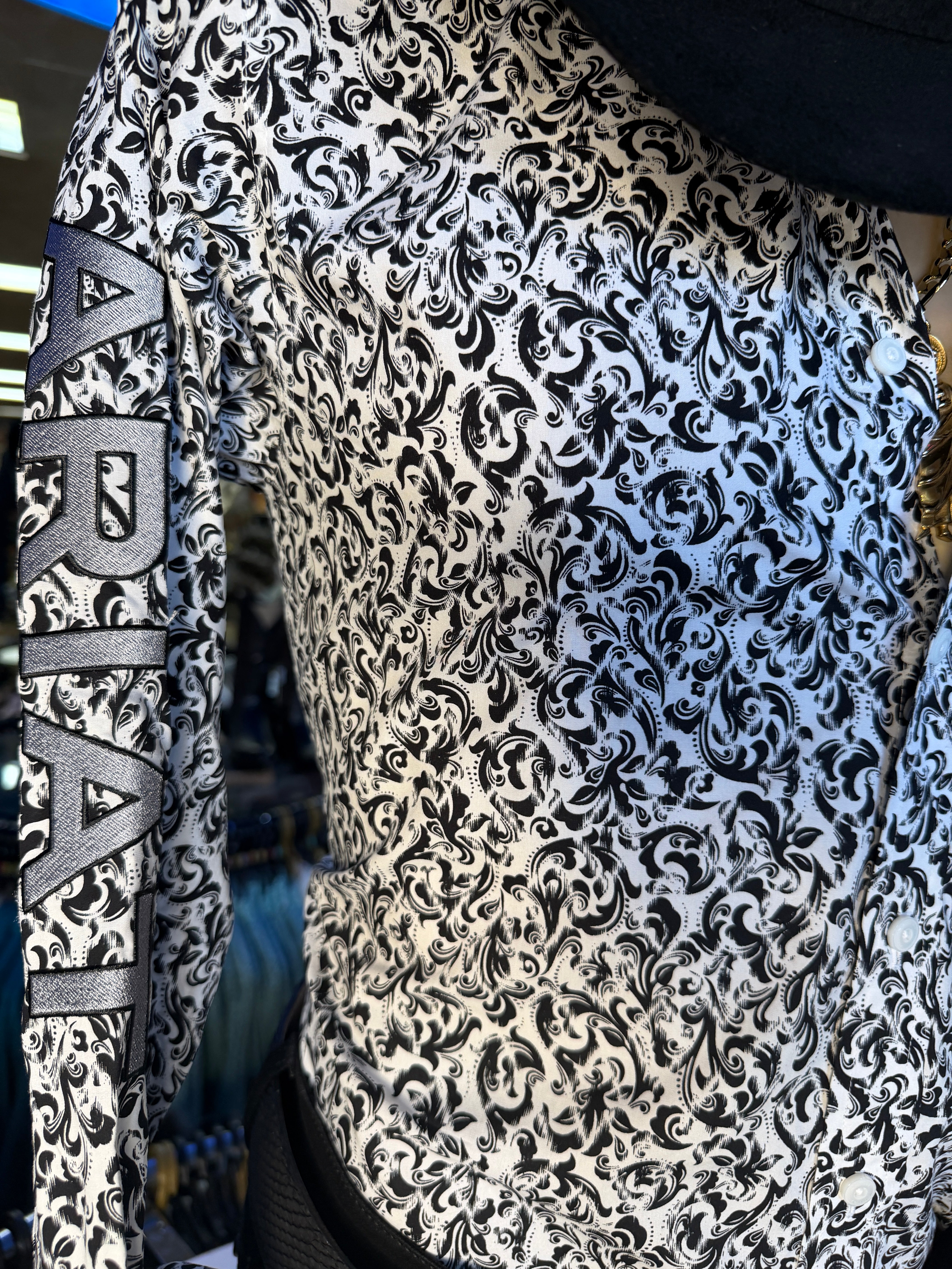 Ariat Janson White/Grey Shirt