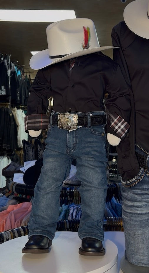 Kid's Modern Fit Black Elegance