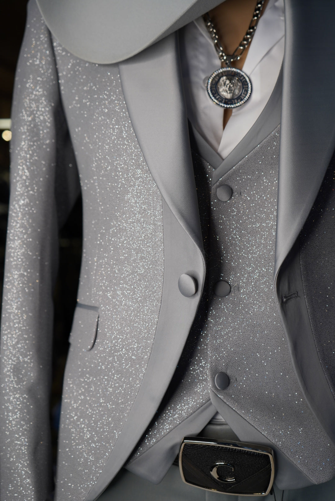 Imperial Platinum: Sanchez Brothers Luxury 3-Piece Suit