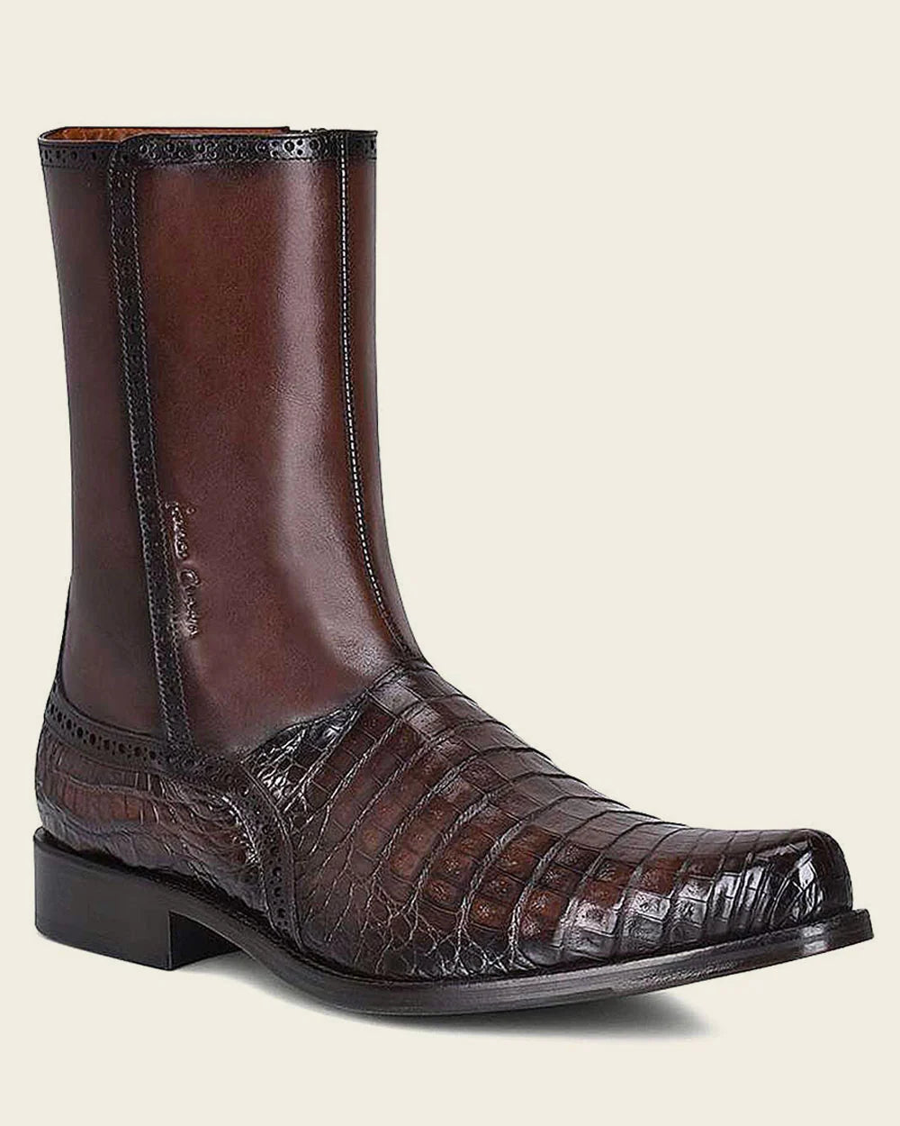 Vestido Caimán Marrón Bota Ultra Exótica