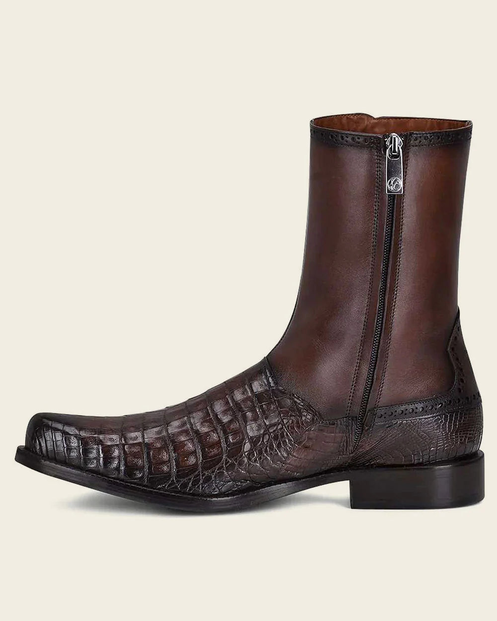 Vestido Caimán Marrón Bota Ultra Exótica