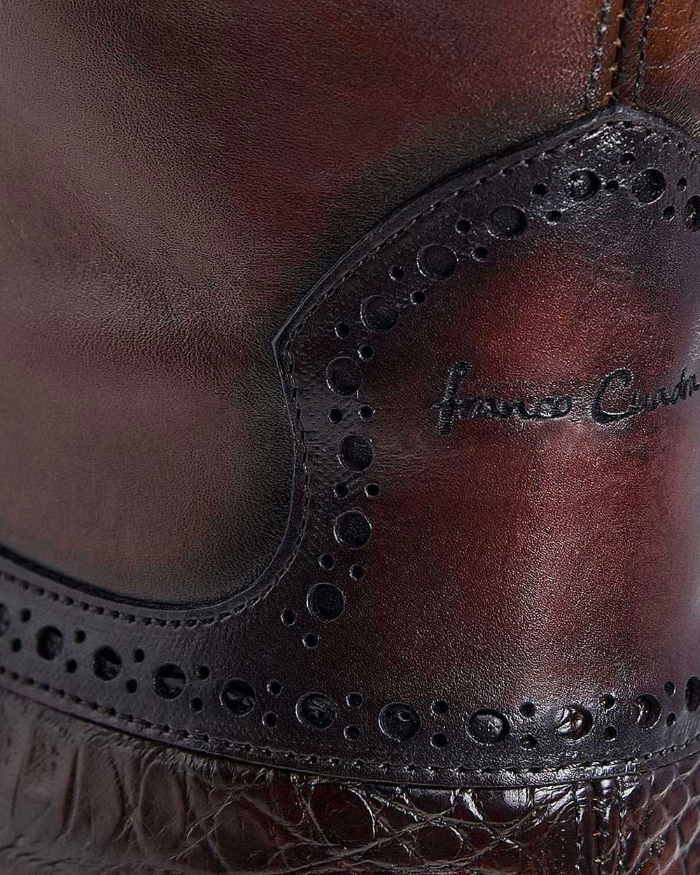 Vestido Caimán Marrón Bota Ultra Exótica