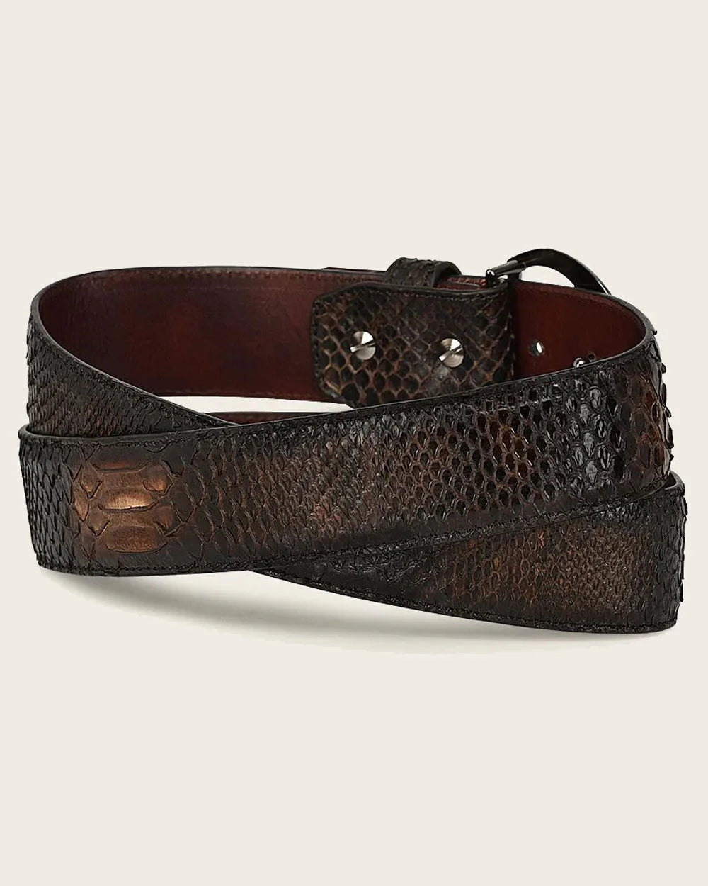 Cuadra Brown Python Belt