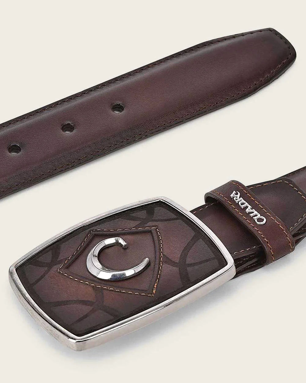 Cuadra Brown Western Bovine Belt