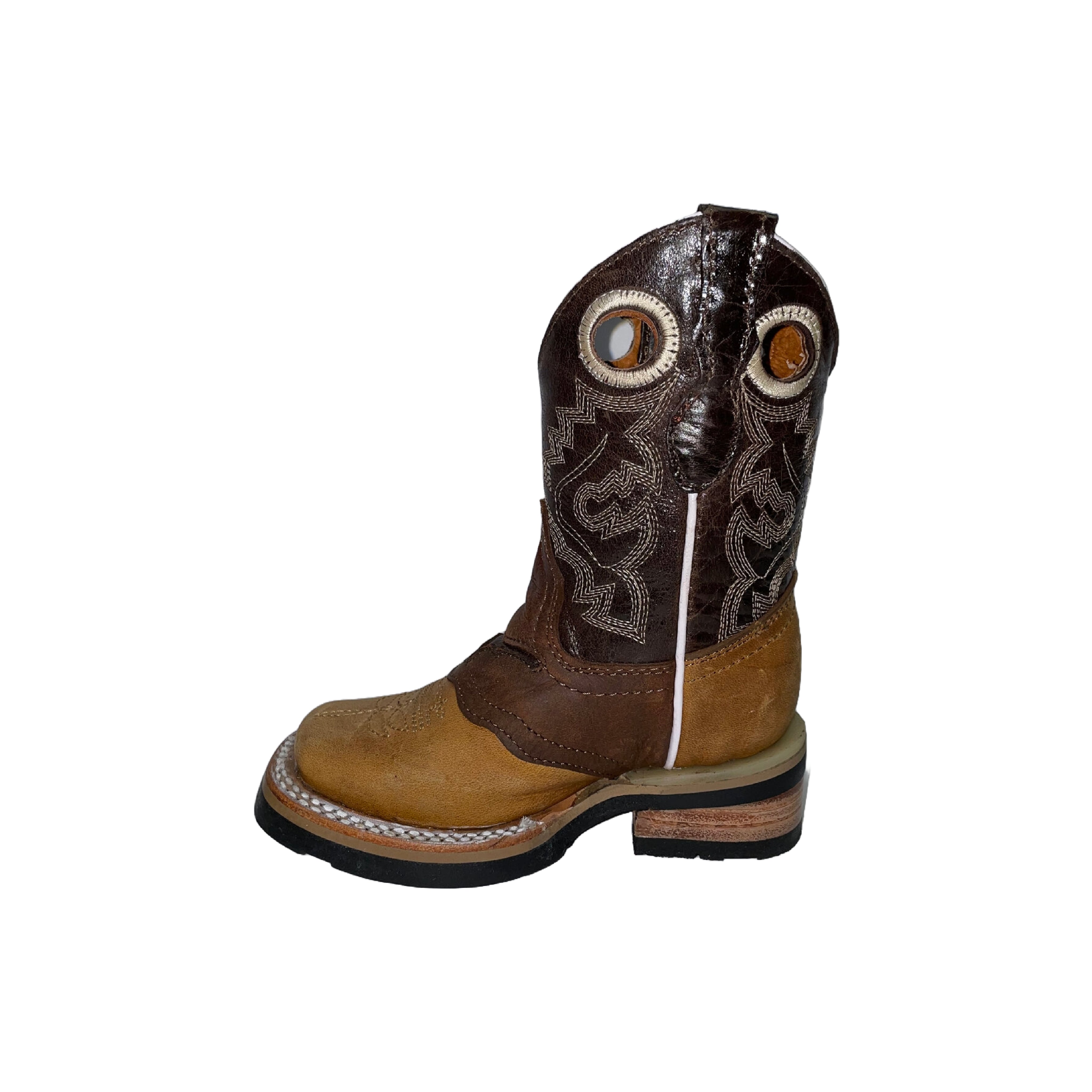 Botas de rodeo de doble cañón para niños de Cuatrero