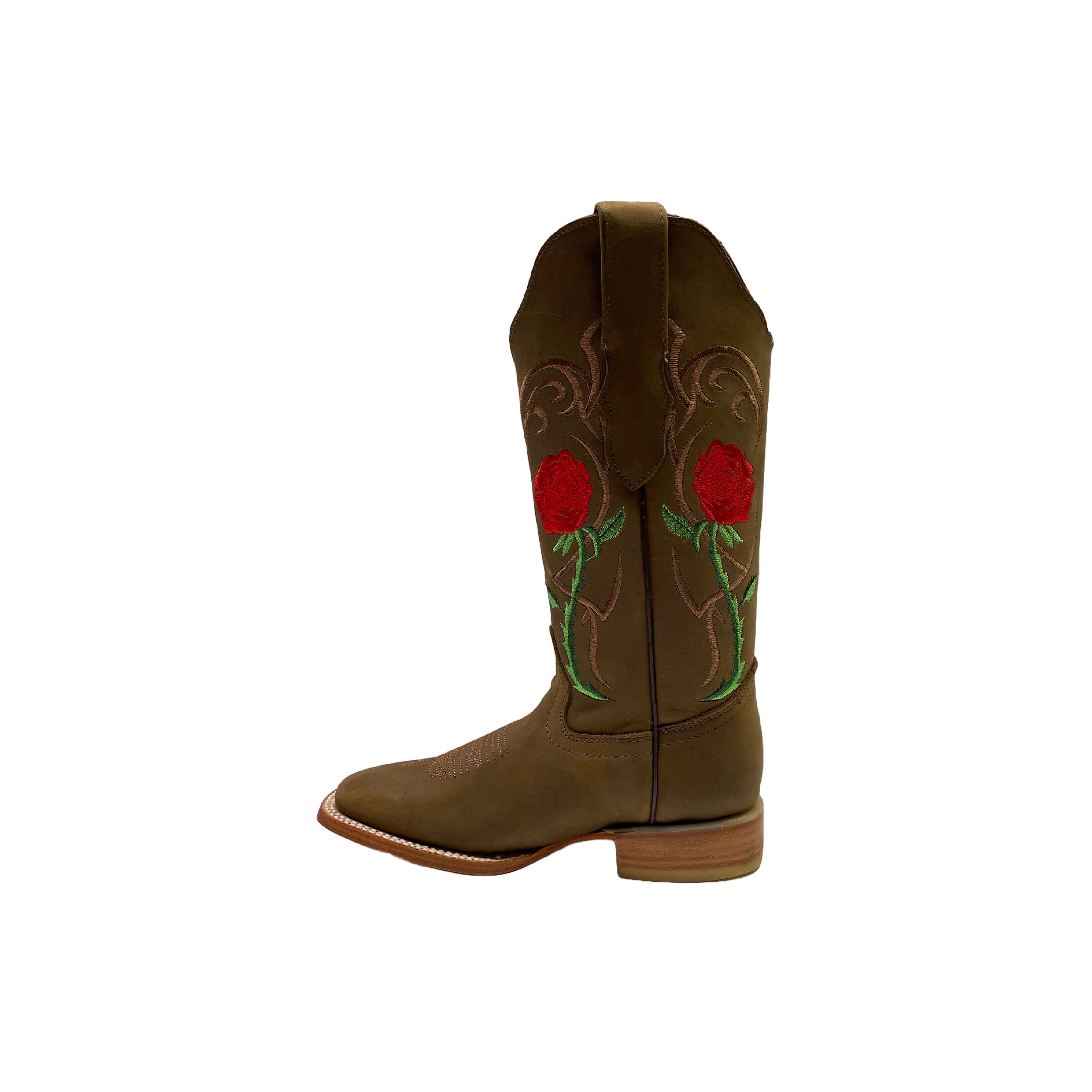 Cuatrero Rodeo Boot with Red Roses
