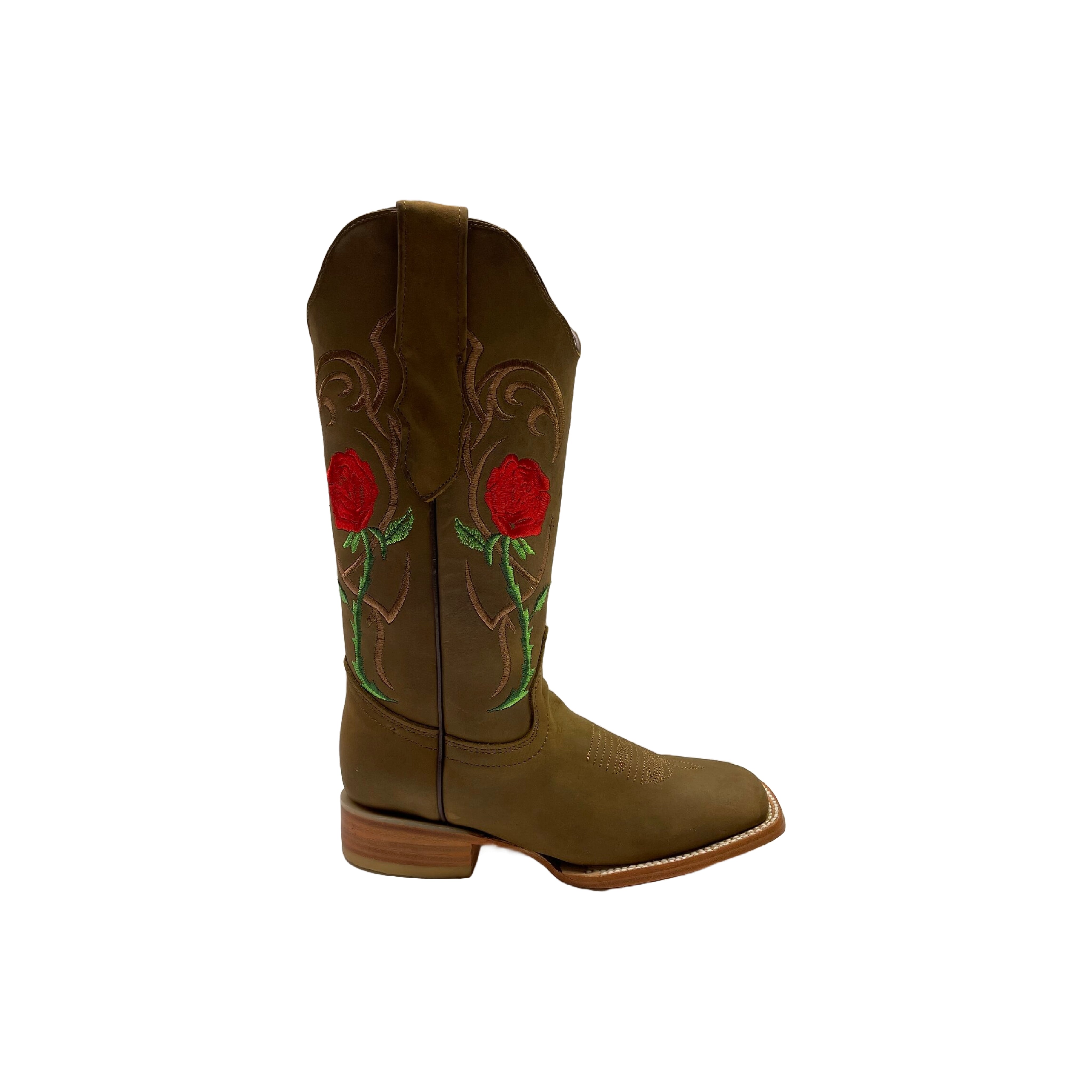 Cuatrero Rodeo Boot with Red Roses