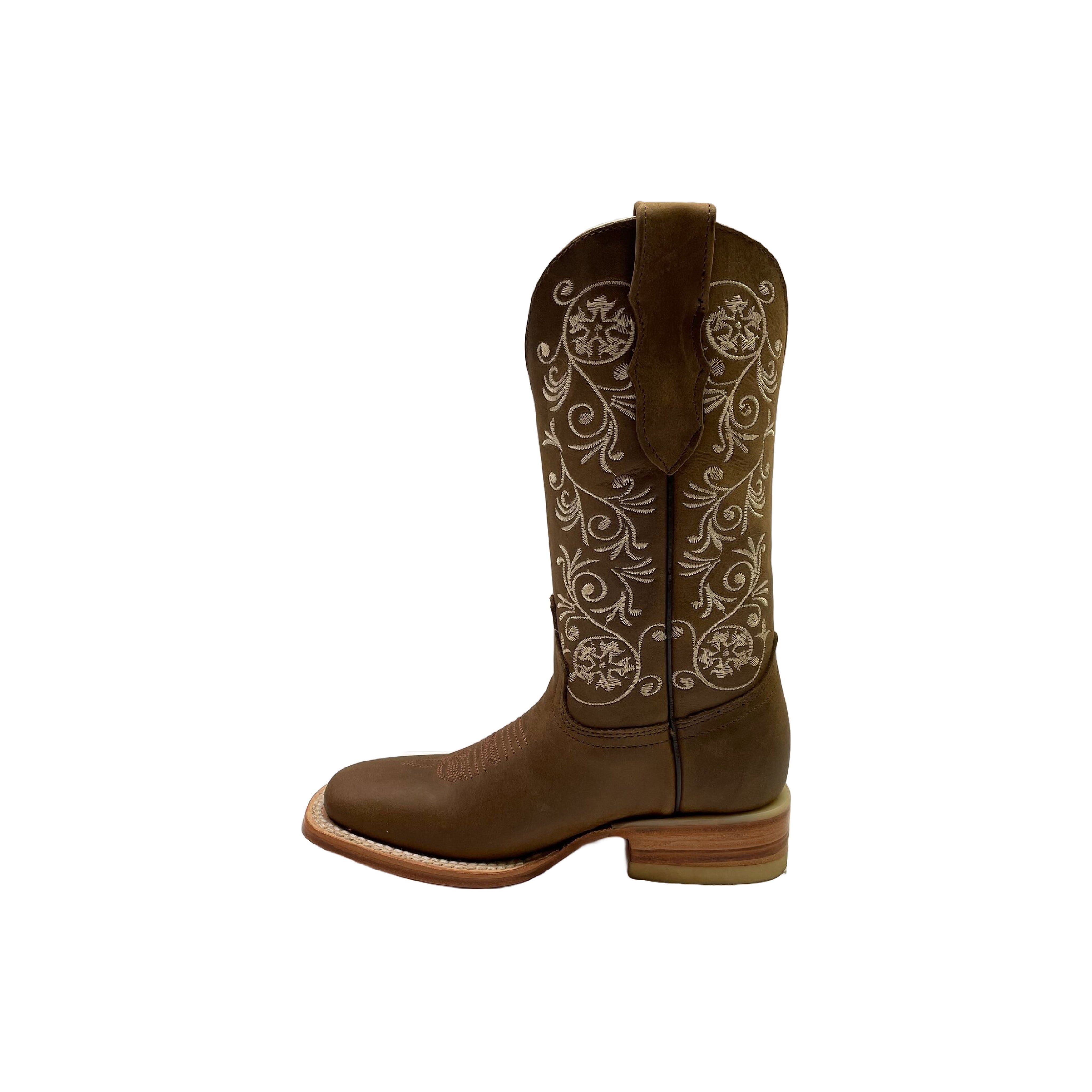 Cuatrero Rodeo Boot with White Embroidered Top