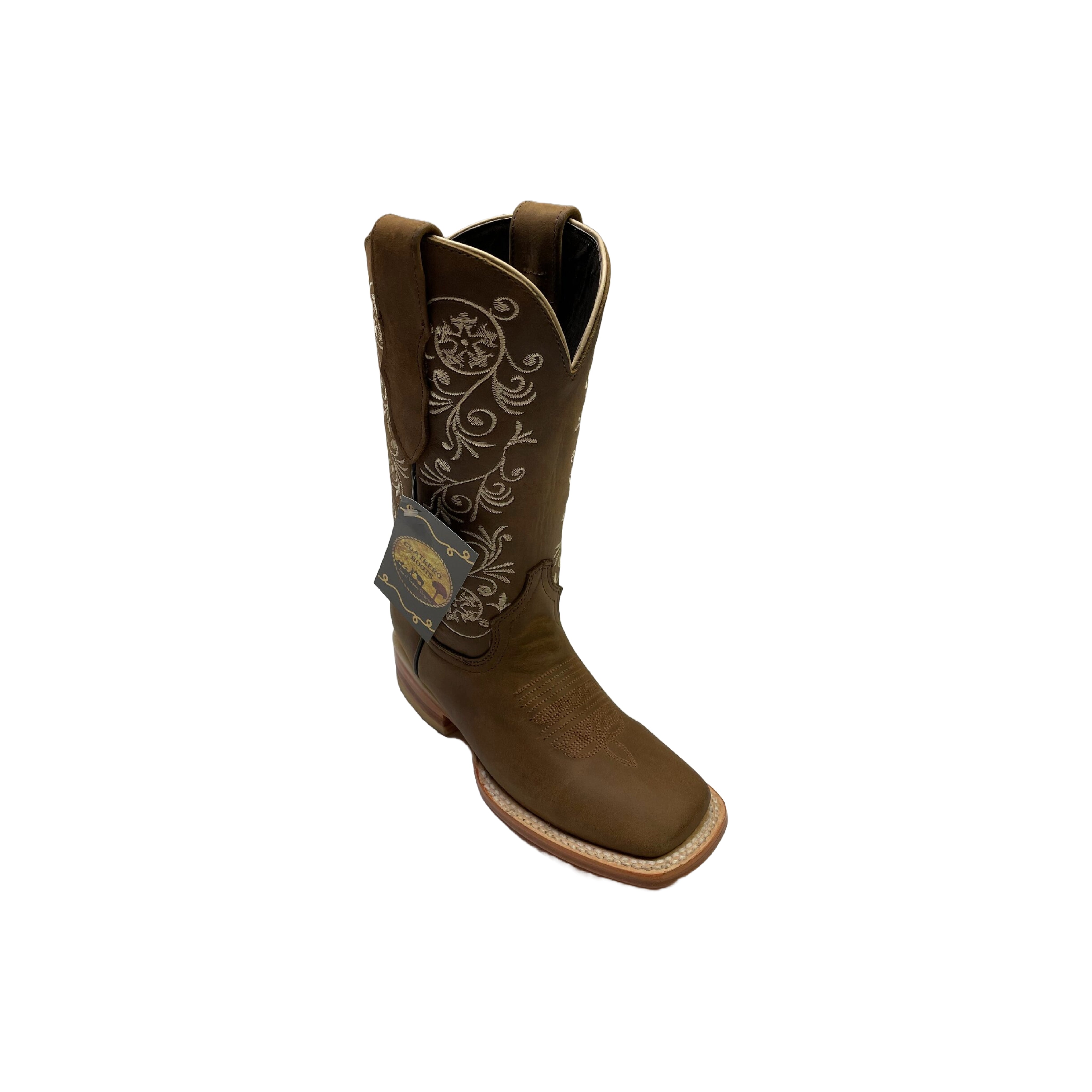 Cuatrero Rodeo Boot with White Embroidered Top