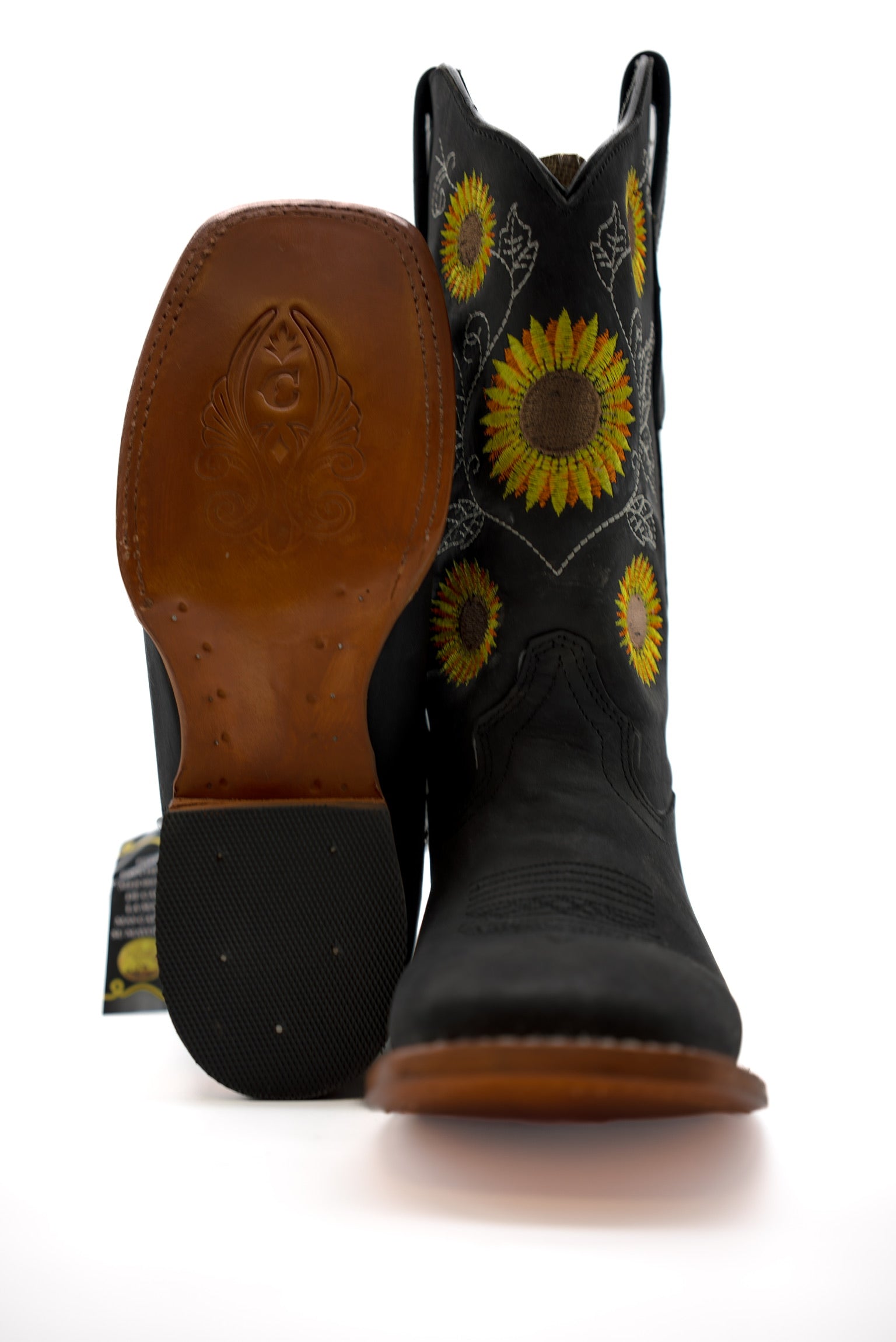 Bota de rodeo Cuatrero Girasoles