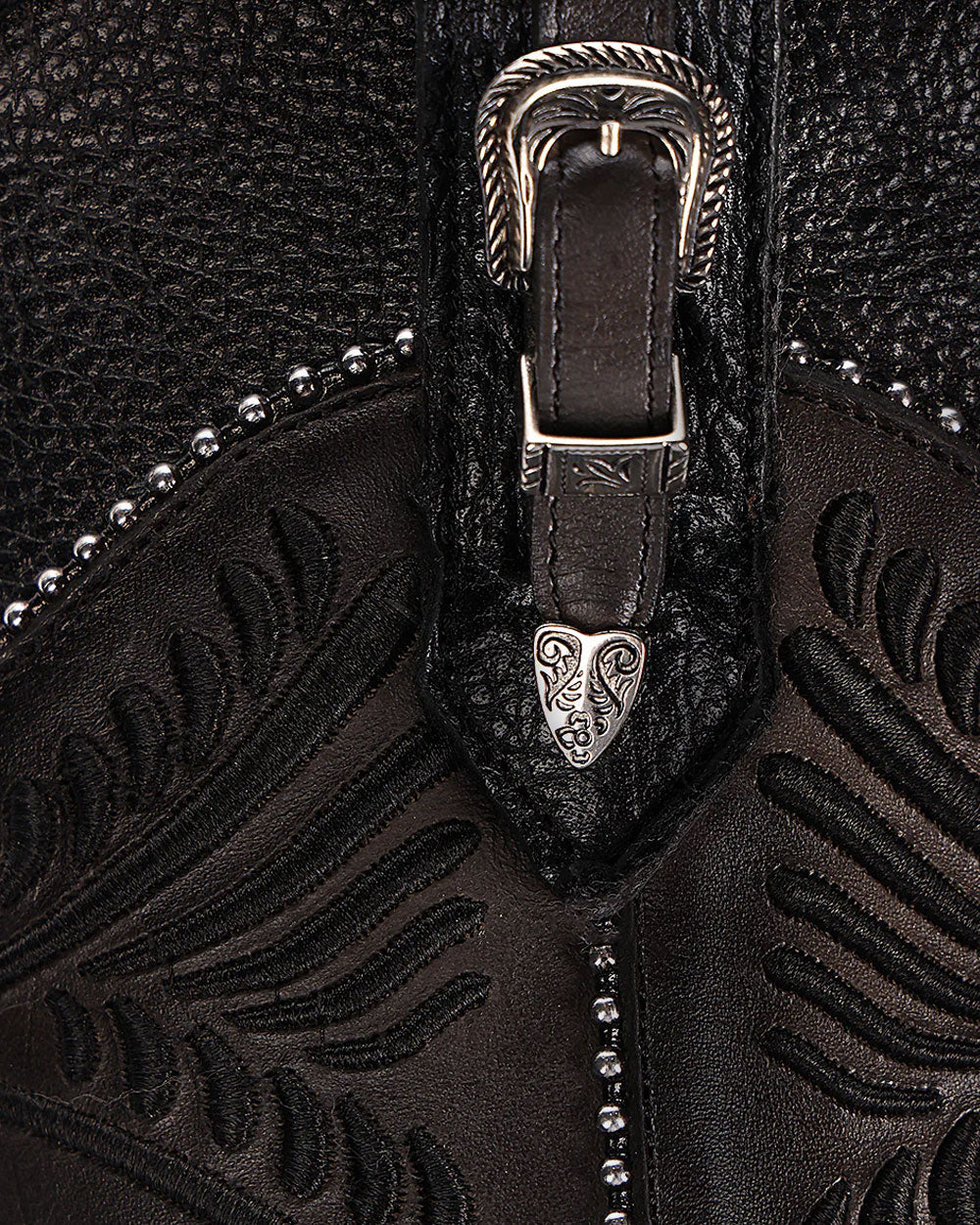 Cuadra Black Python Knee High Boots for Women