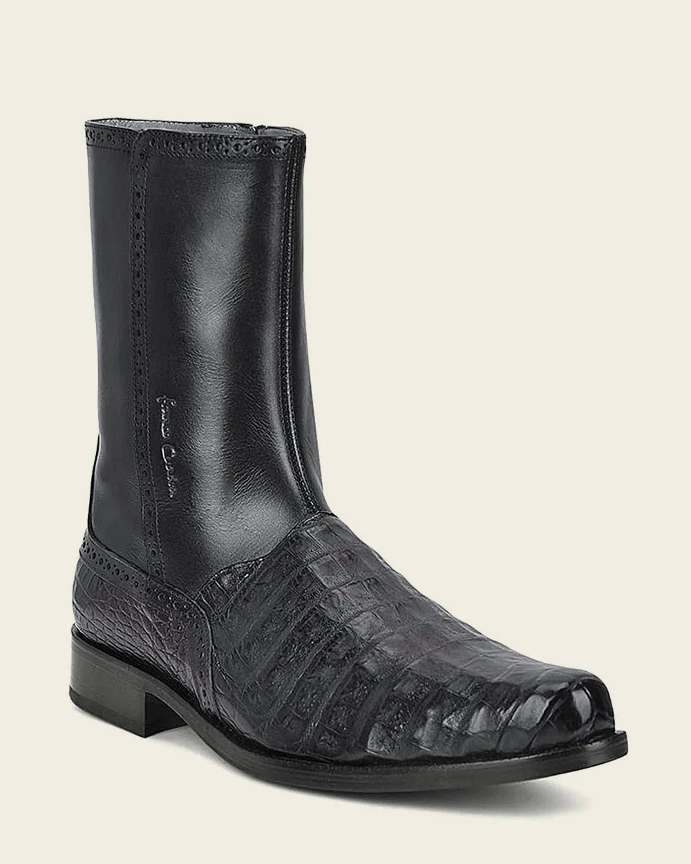 Cuadra Dress Black Exotic Caiman Boot