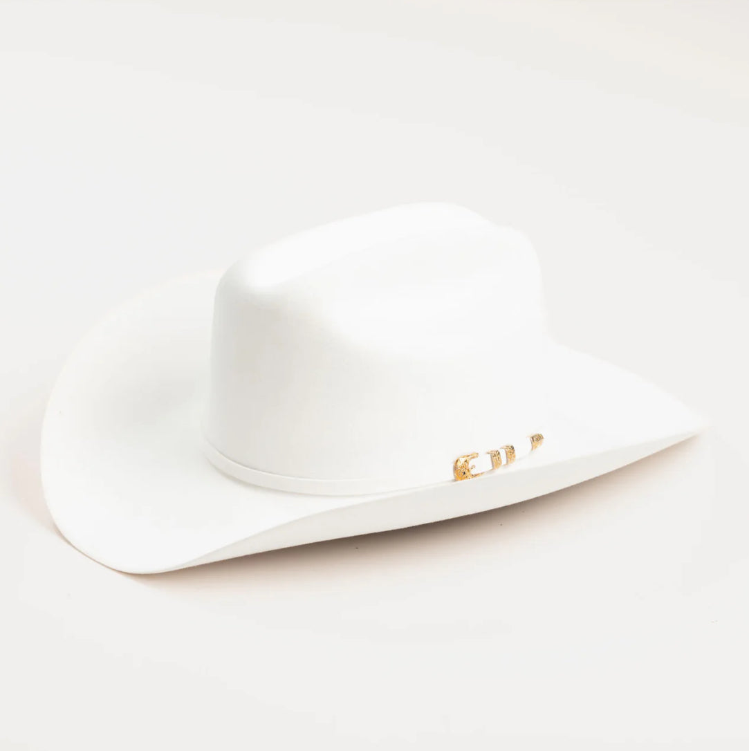 Larry Mahan 6x in White Fur Felt Western Hat