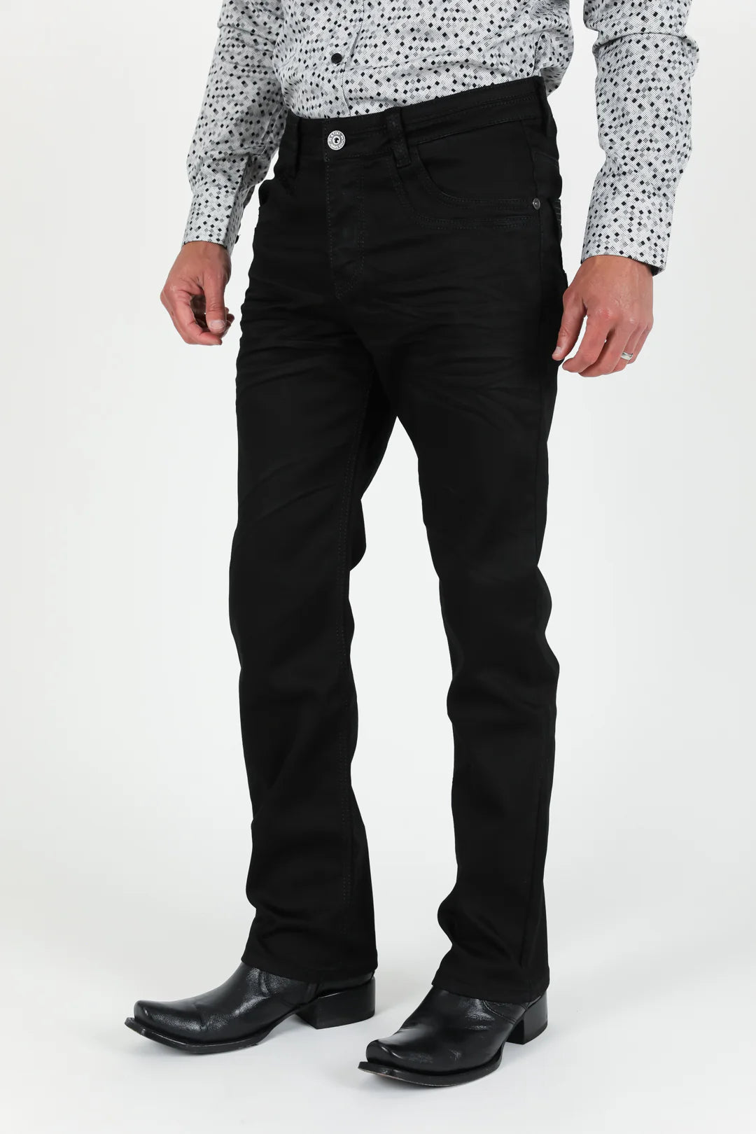 Pantalones elásticos negros de corte recto para hombre (perfectos para ocasiones especiales)