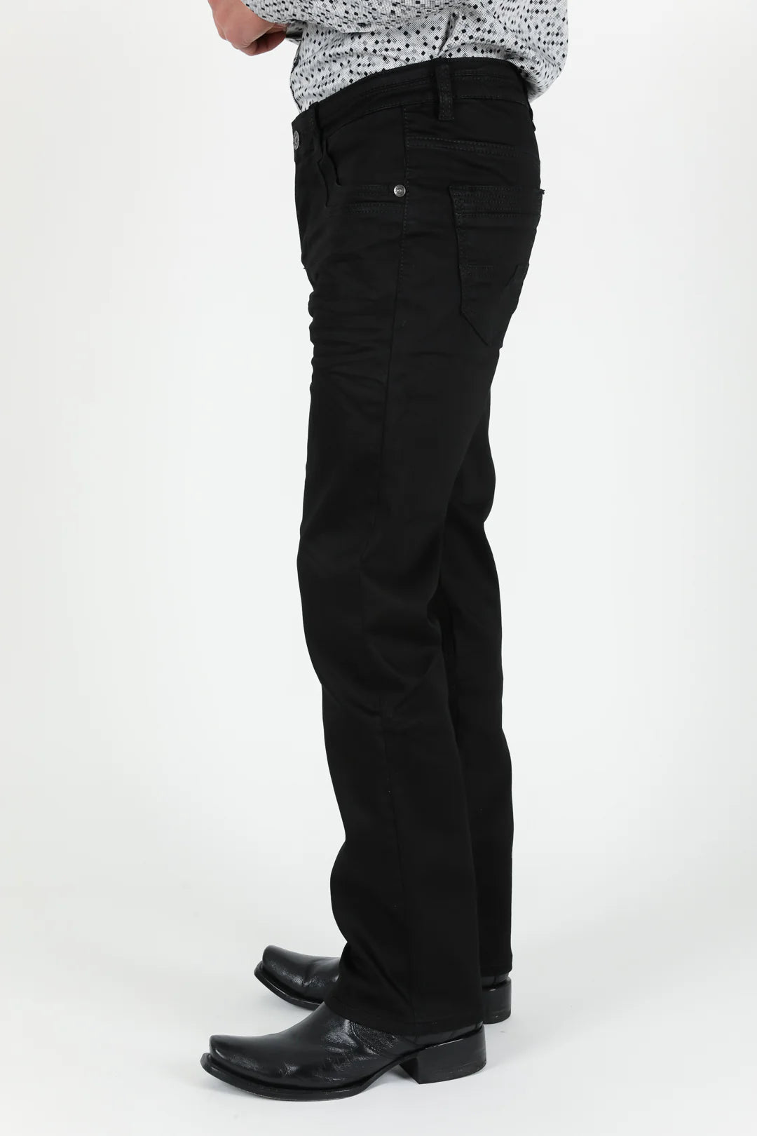 Pantalones elásticos negros de corte recto para hombre (perfectos para ocasiones especiales)