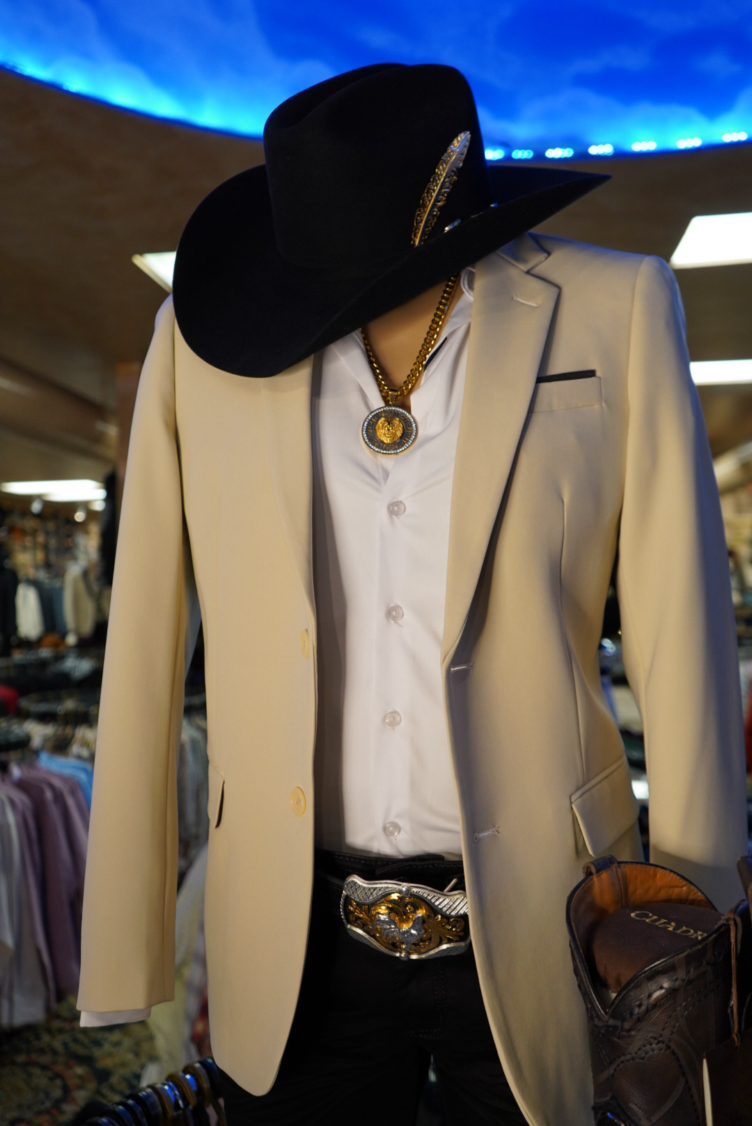 Blazer de corte moderno para hombre, color beige