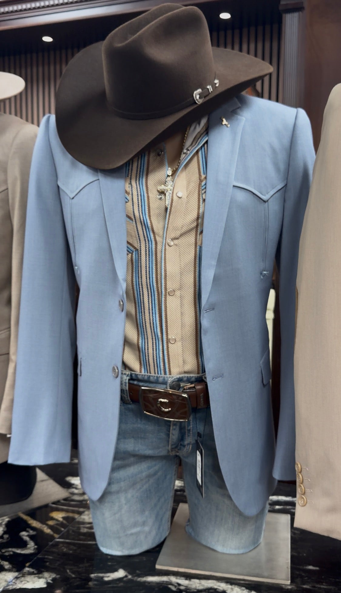 Saco Vaquero-Azul celeste