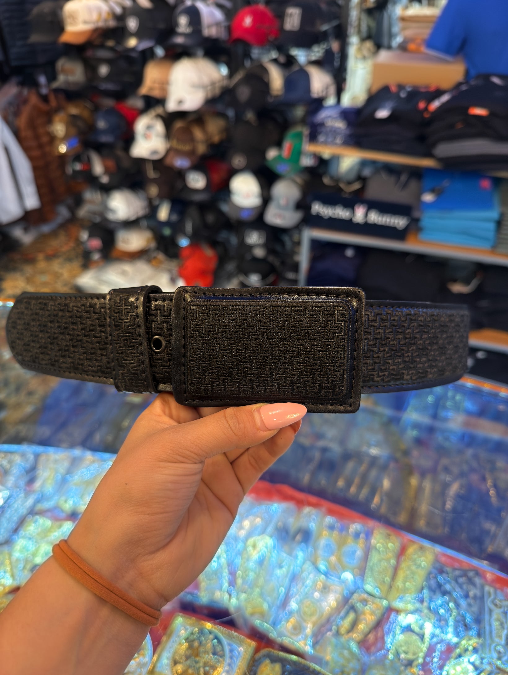 Cuatrero Leather Embroidered Belt