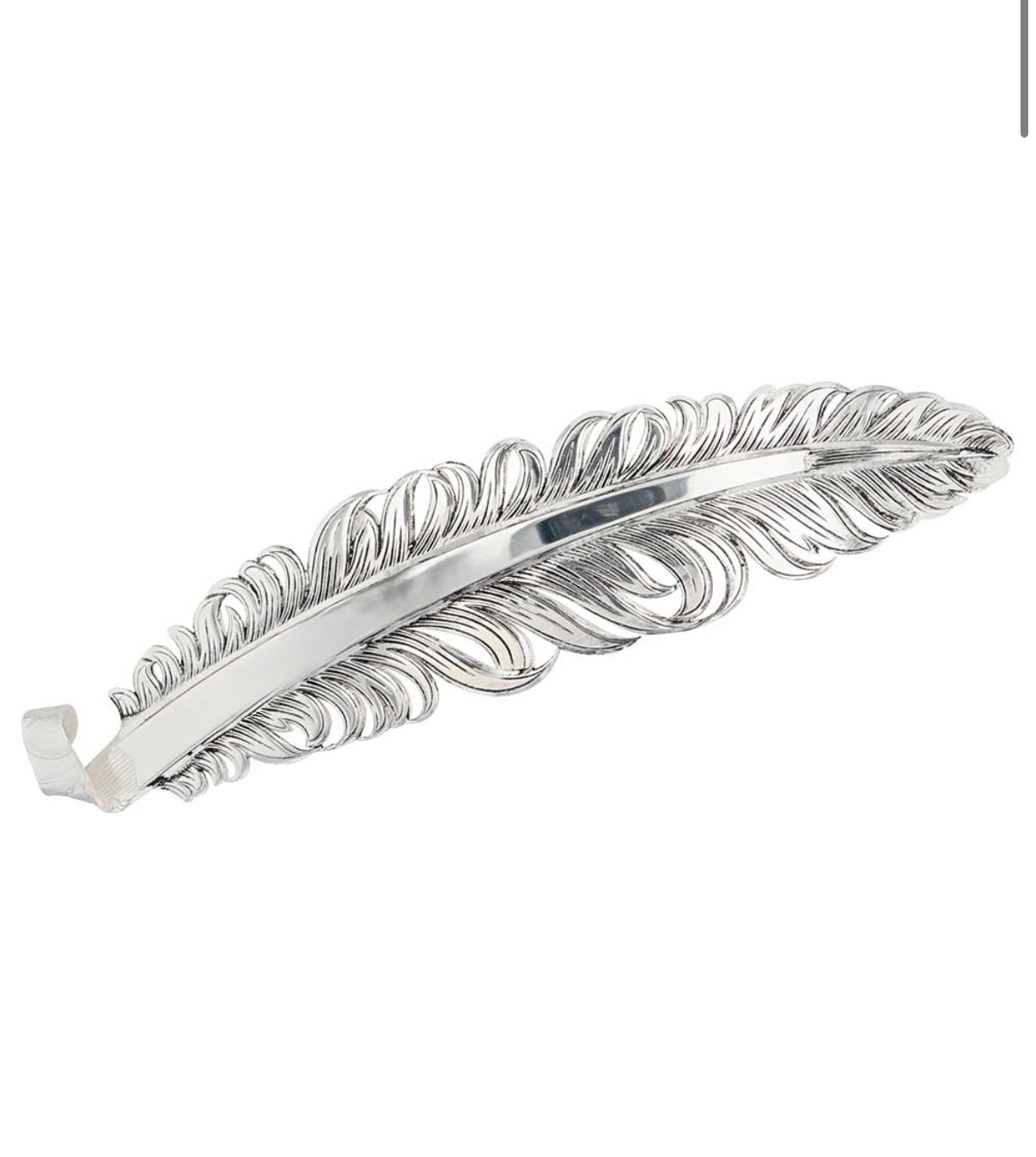 Pluma de sombrero de trofeo de plata pura