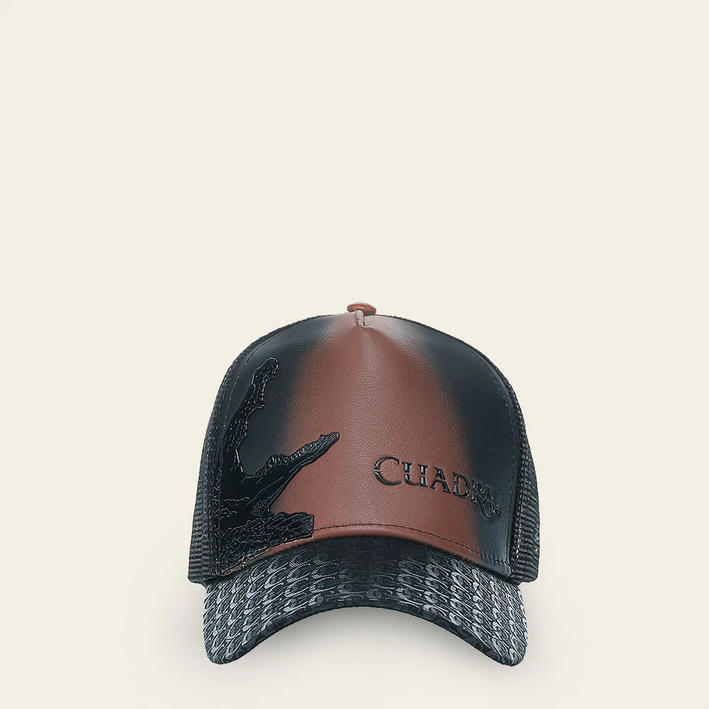 CUADRA Brown Alligator Cap
