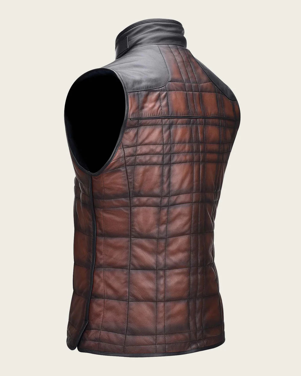 Cuadra Brown Embroidered Vest (Reversible vest)