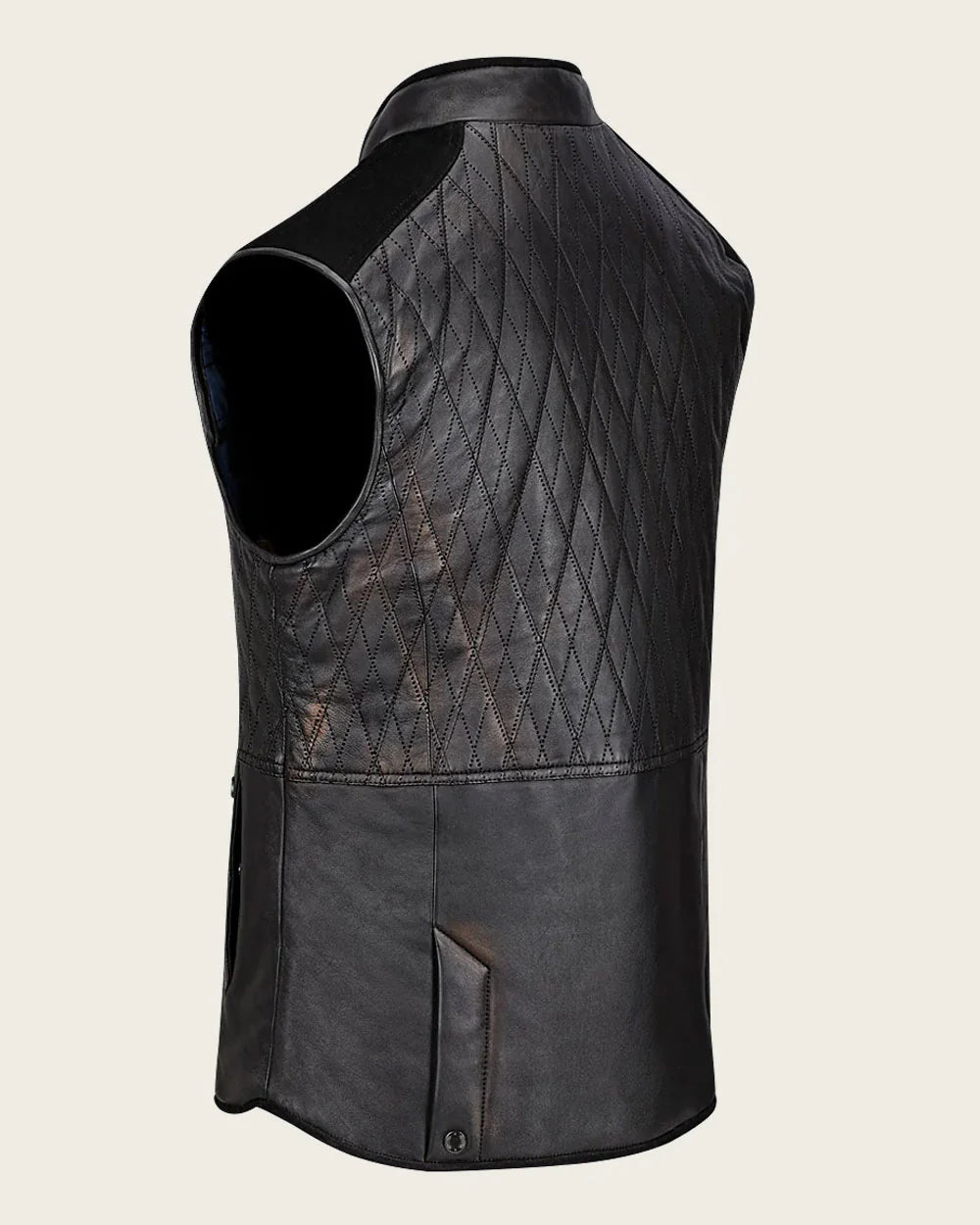 Cuadra Reversible Black Leather Vest