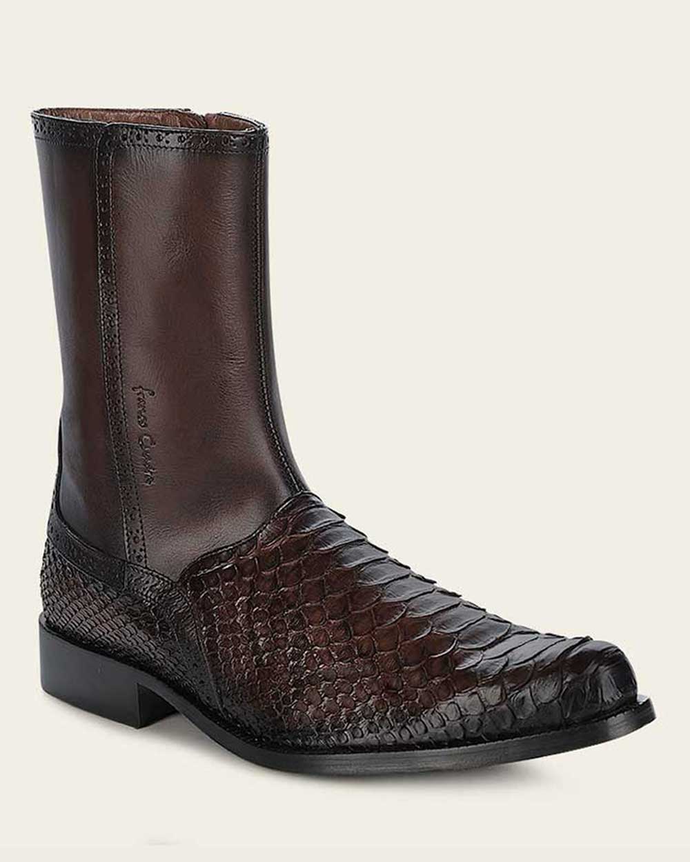 Cuadra Handcrafted Men’s Python Skin Dress Boots