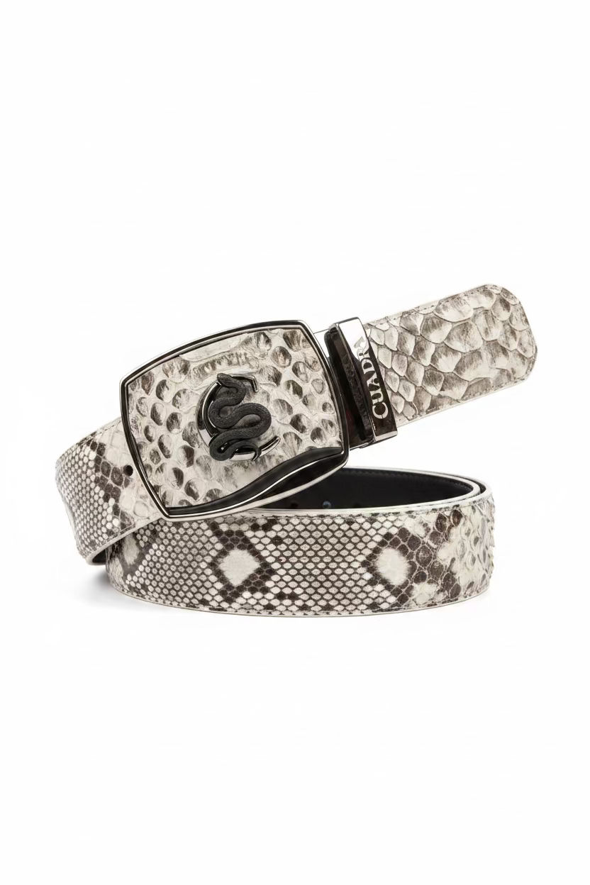 Cuadra Men’s Belt Crafted from Genuine Snake