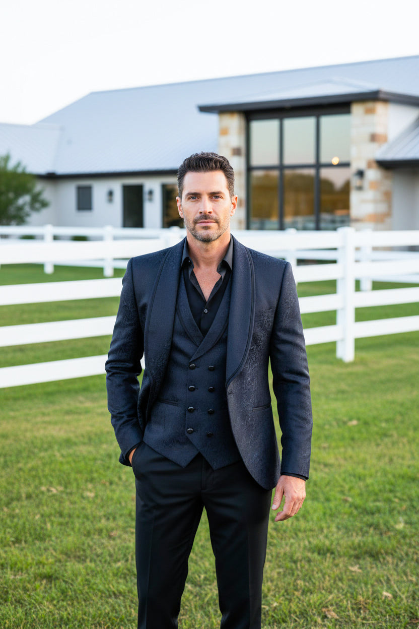 "El Príncipe Azul" – Traje Real de 3 Piezas