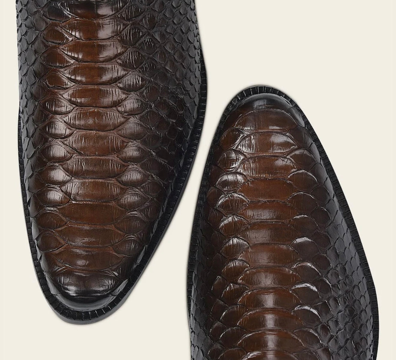 Botas de vestir de piel de pitón para hombre hechas a mano Cuadra