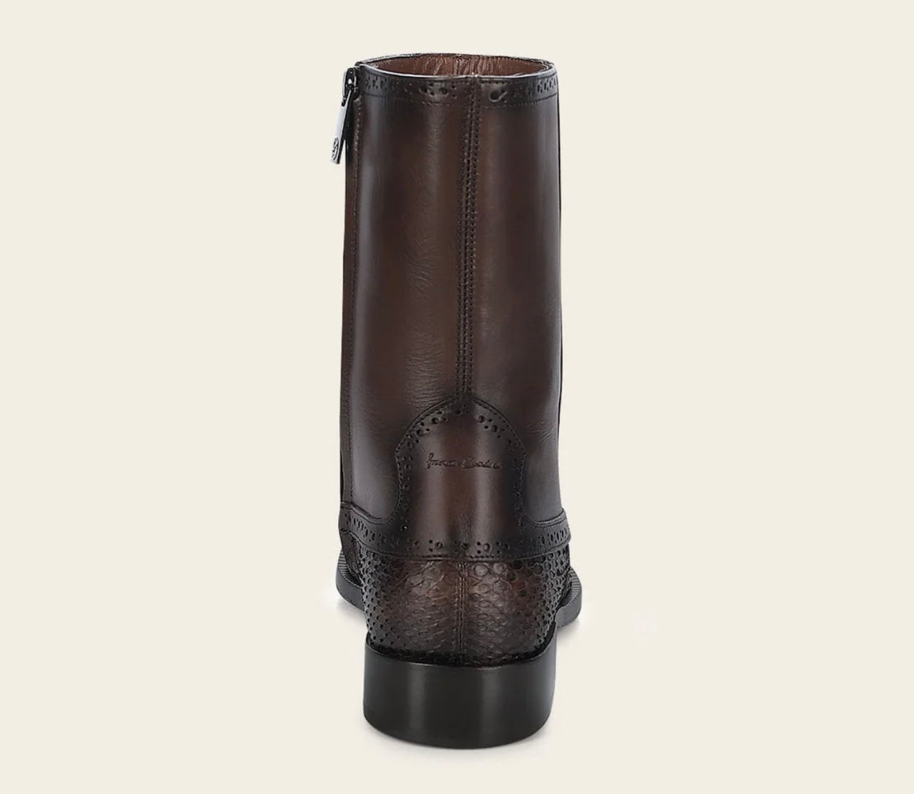 Botas de vestir de piel de pitón para hombre hechas a mano Cuadra