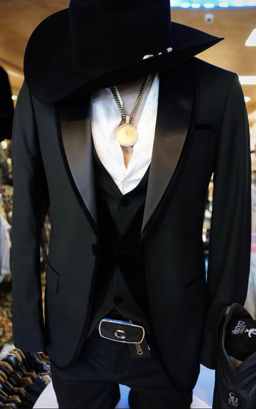 “El Friesian Negro” 3-Piece Luxury Suit