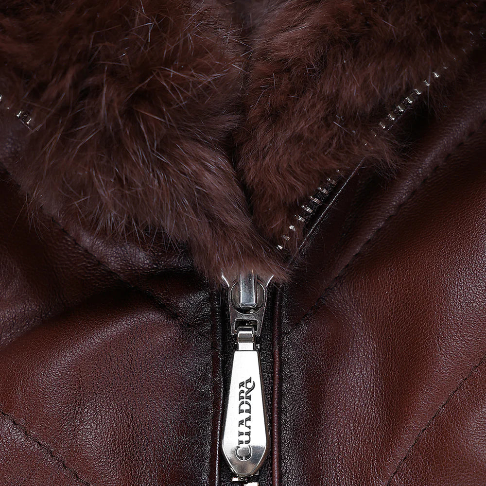 CUADRA Luxury Brown Rabbit Fur Vest