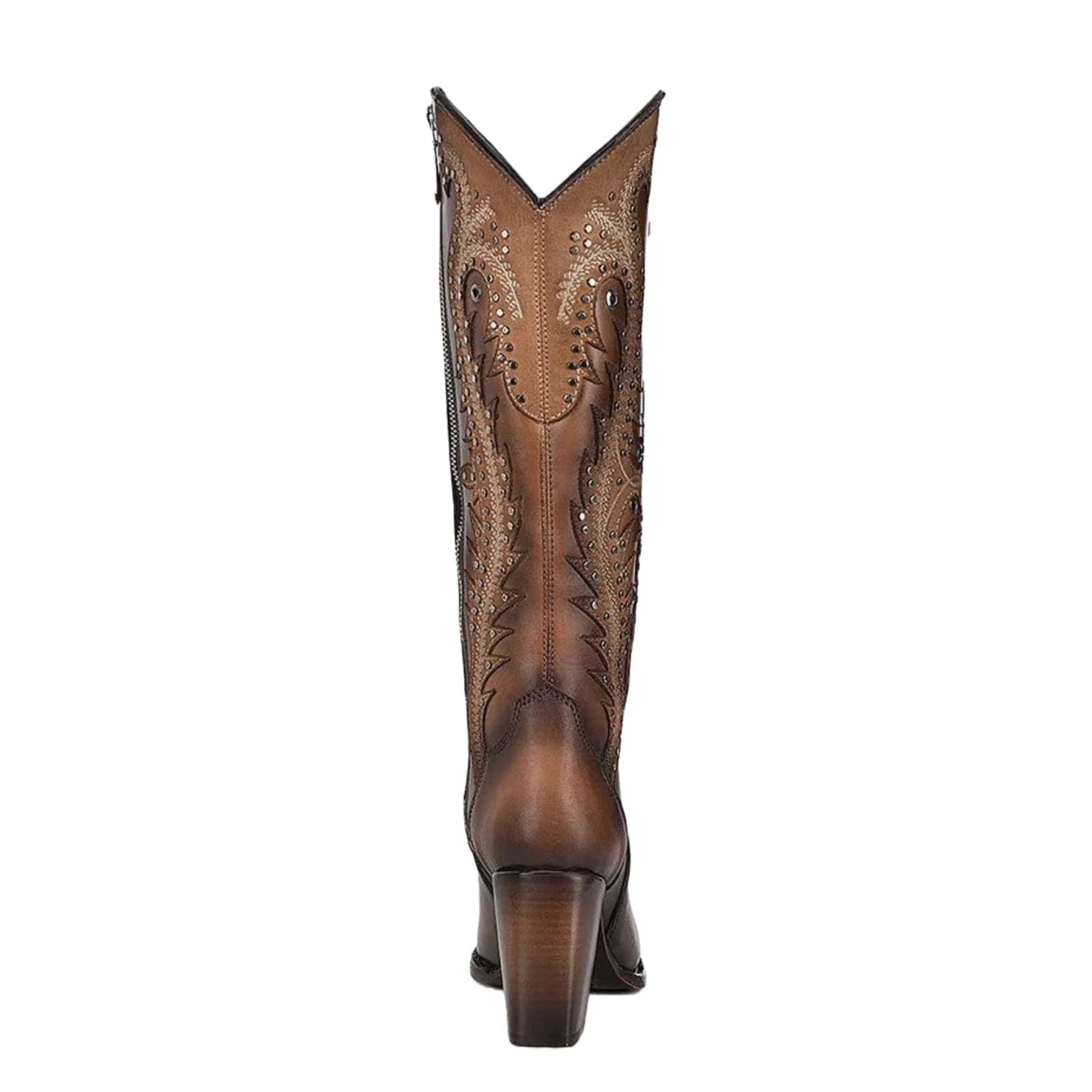 Cuadra Ladies Satro Sand Overlay & Embroidery & Studs Western Boots